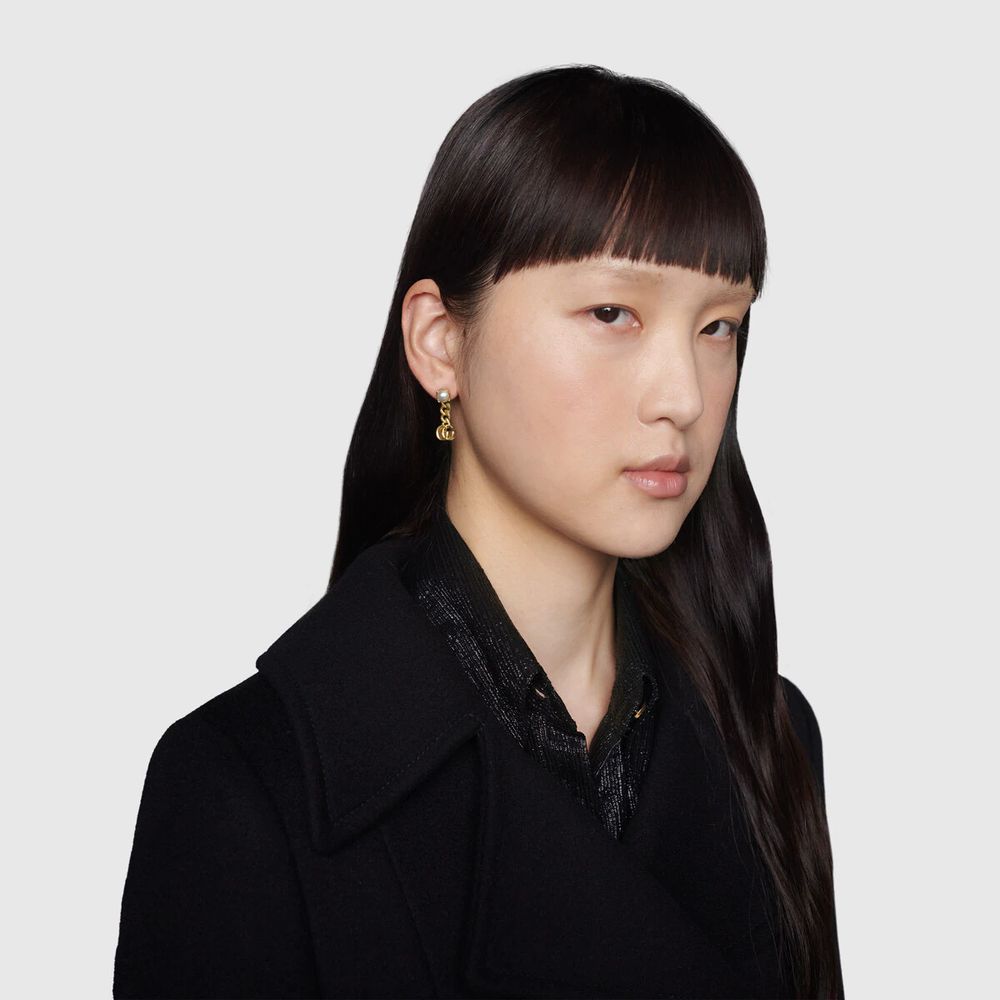 Gucci pearl gg earrings sale