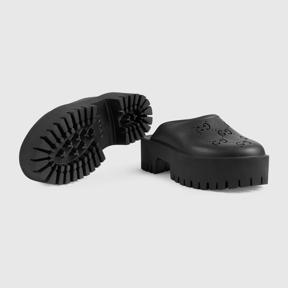Gucci top platform crocs