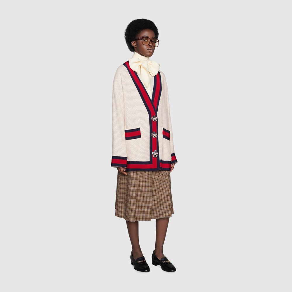 Gucci best sale tweed cardigan