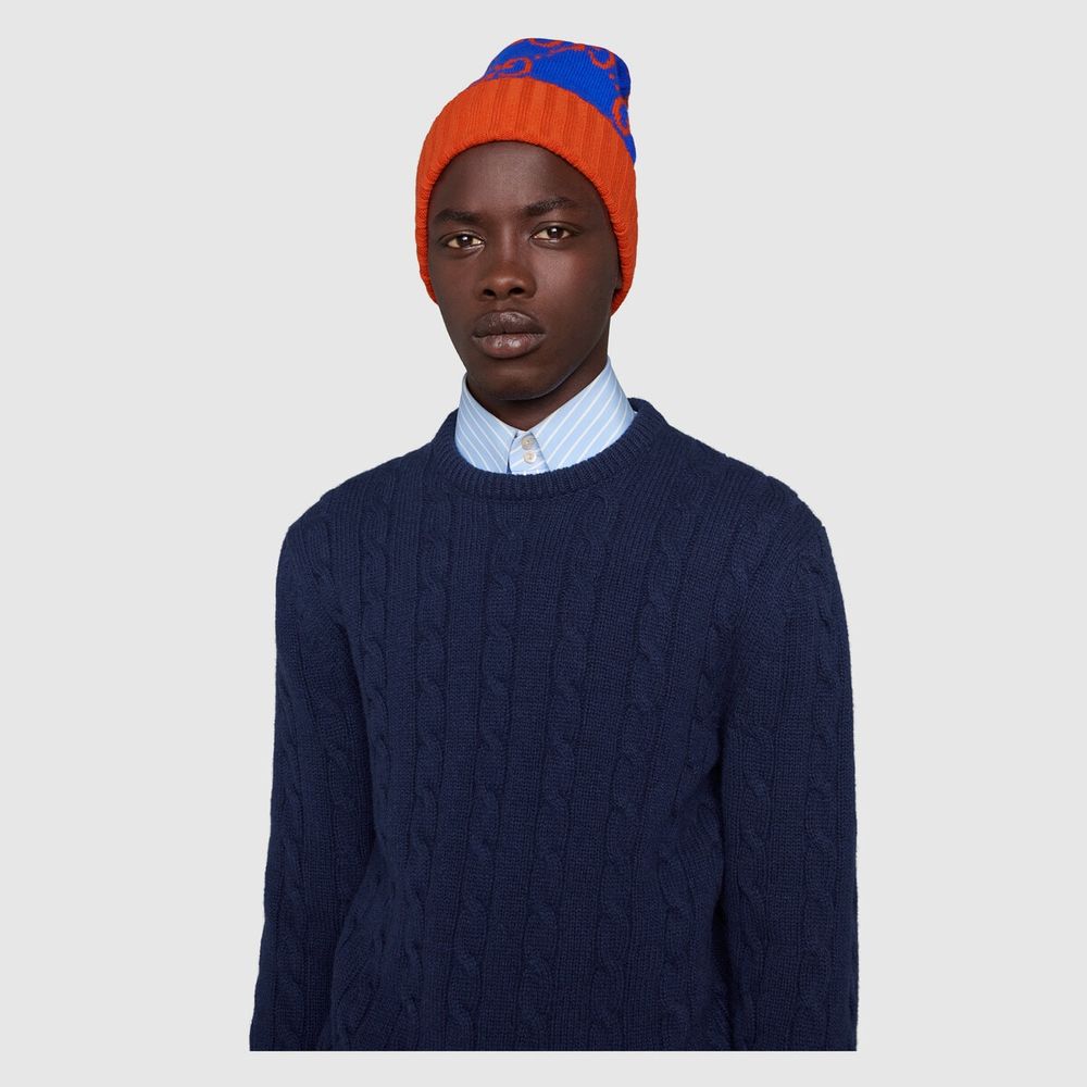 Large top wool hat