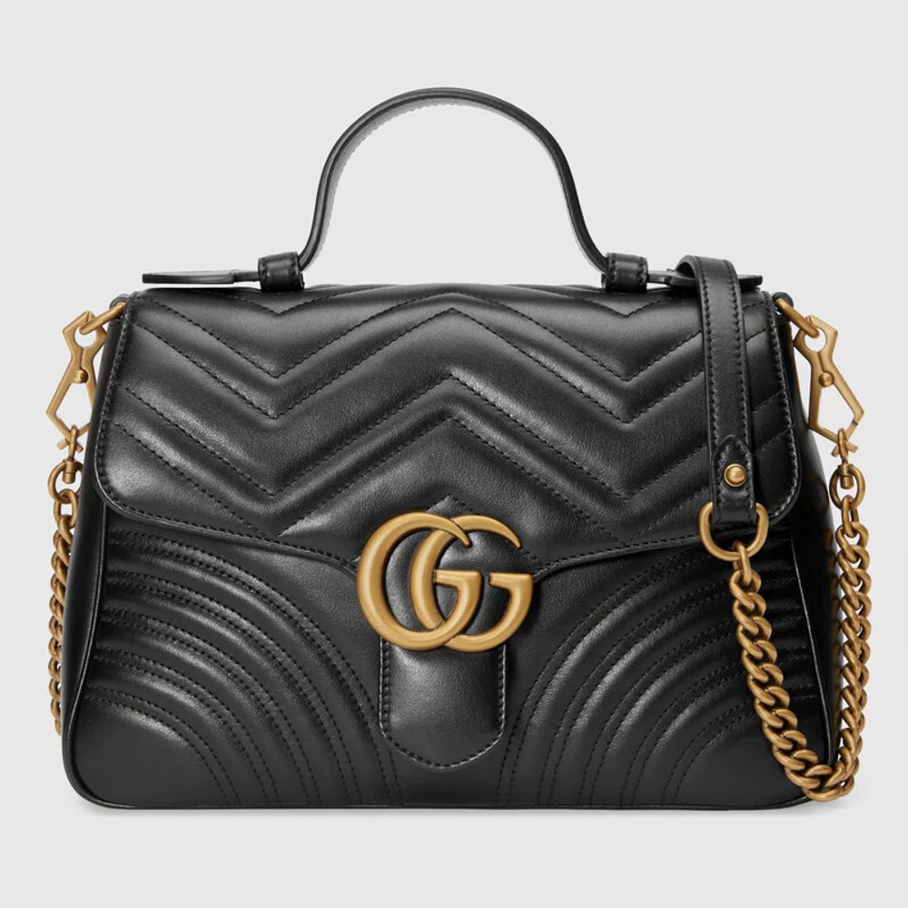 Gg marmont small top handle bag deals