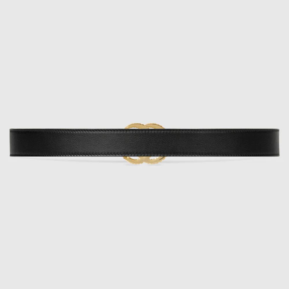 Gucci leather belt with online torchon double g buckle