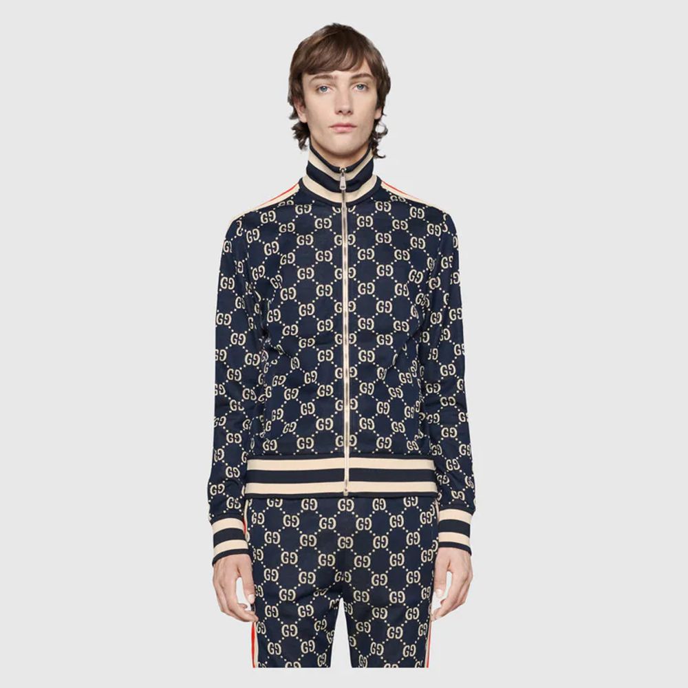 Gg jacquard cheap cotton jacket