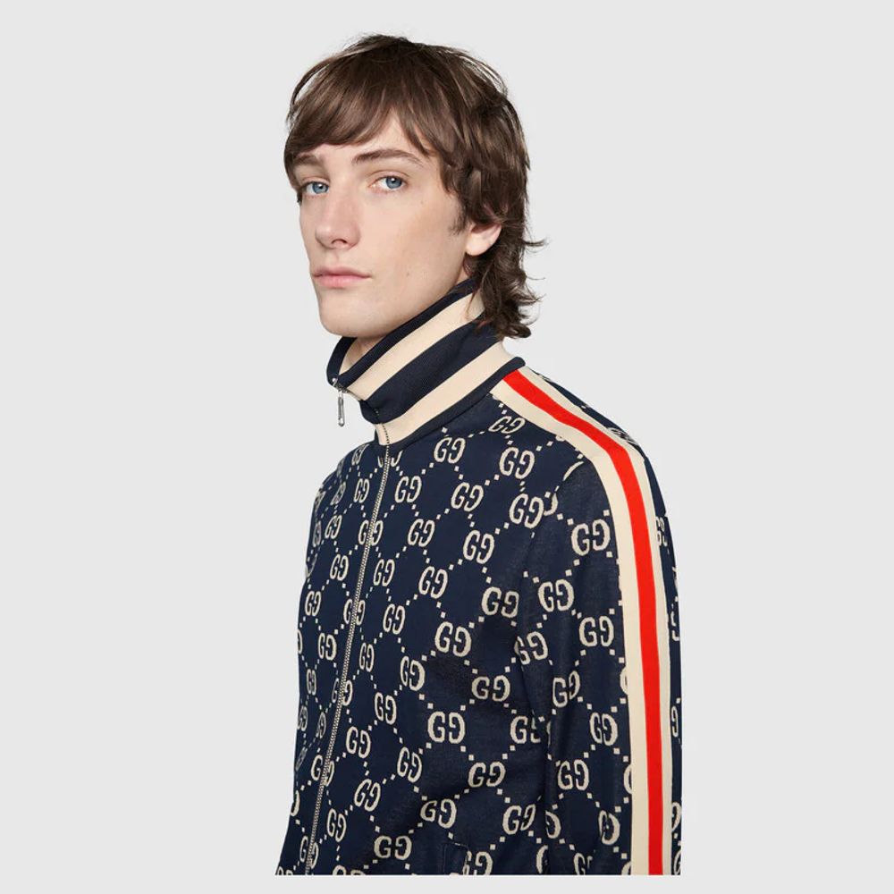 Gucci gg jacquard cotton top jacket