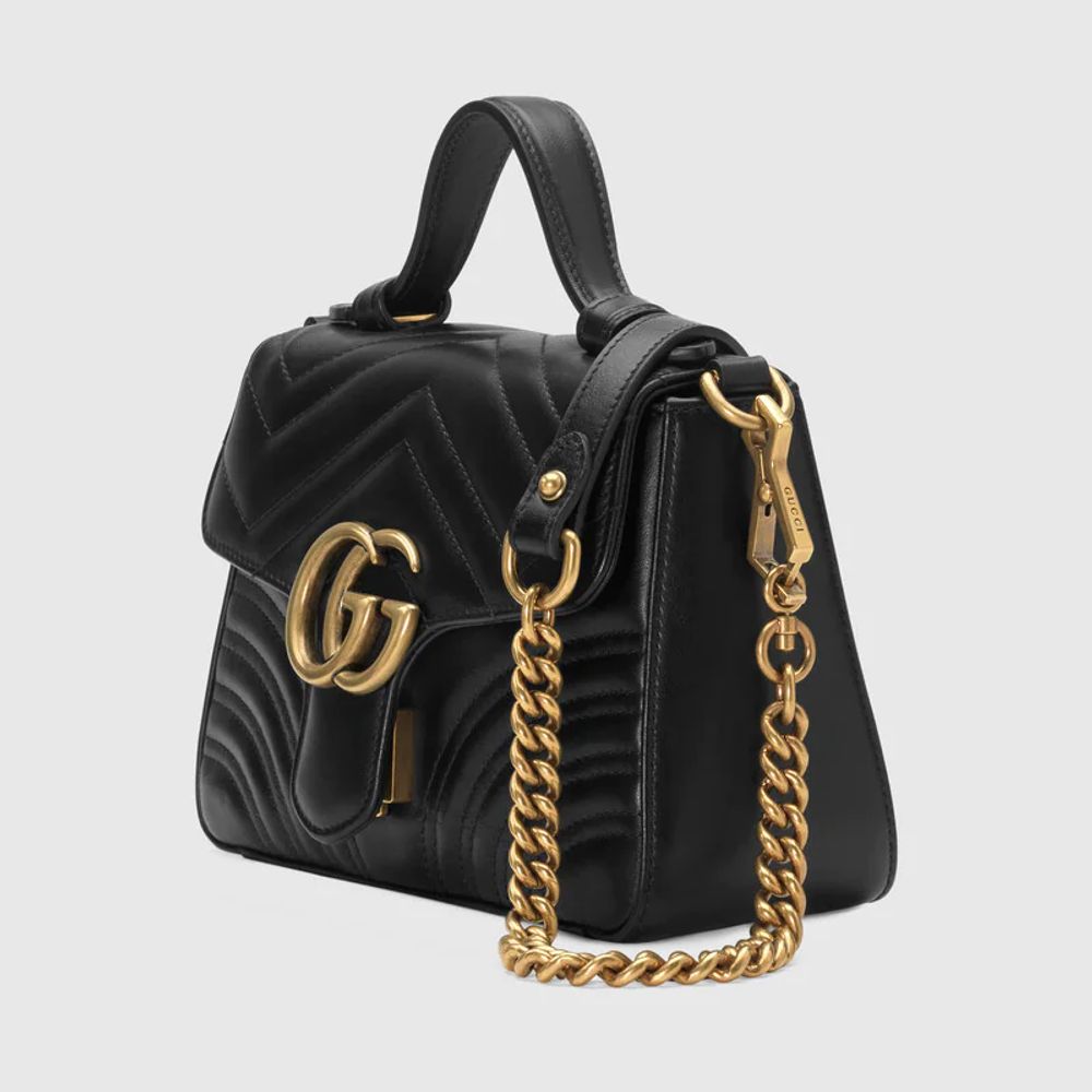 Gg marmont large top handle bag deals