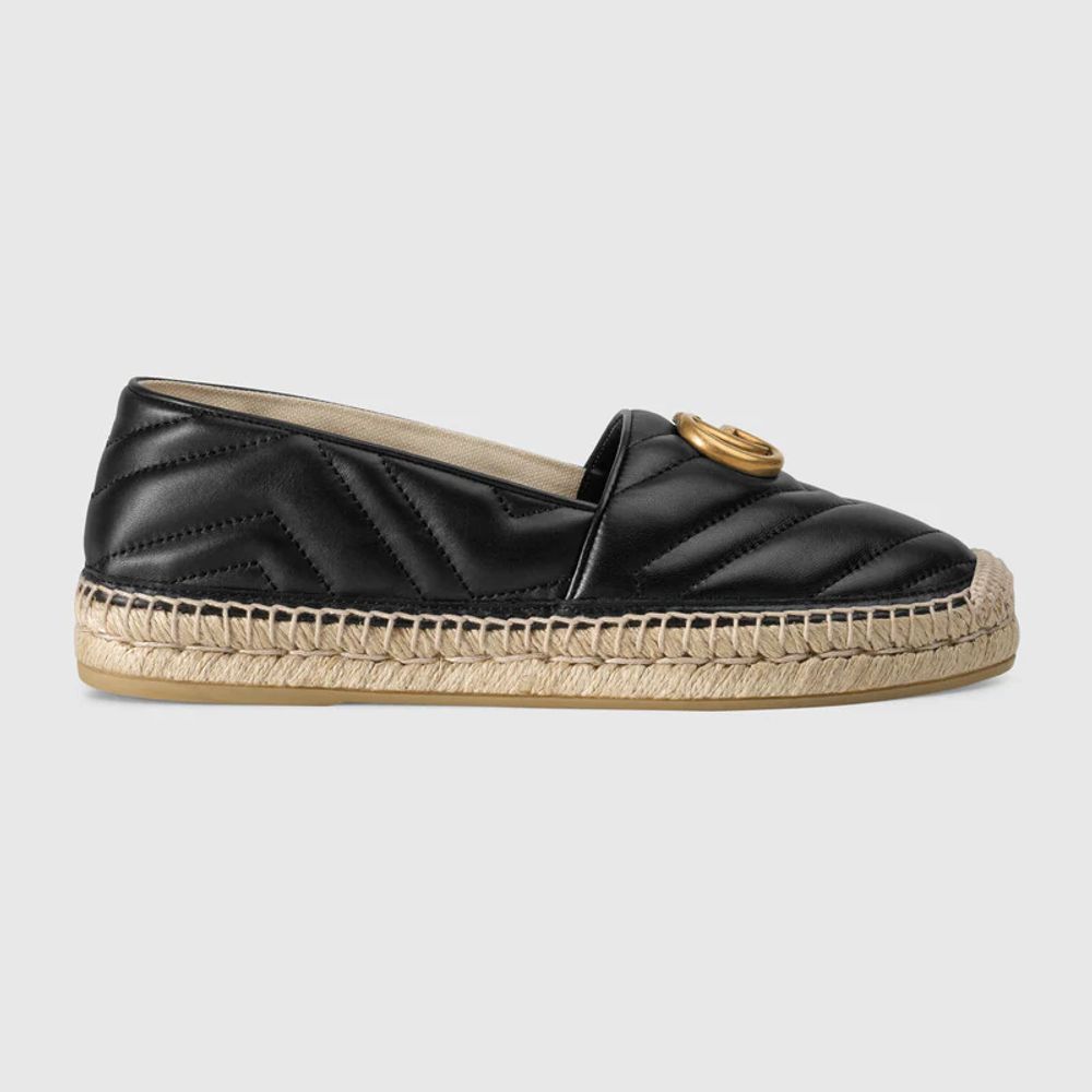 Gucci Leather espadrille with Double G Square One