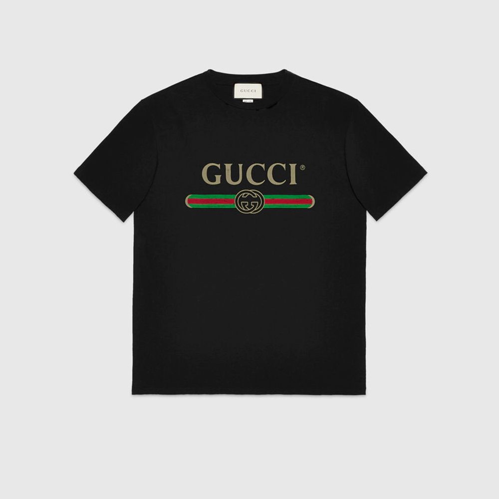 Gucci square logo t shirt discount
