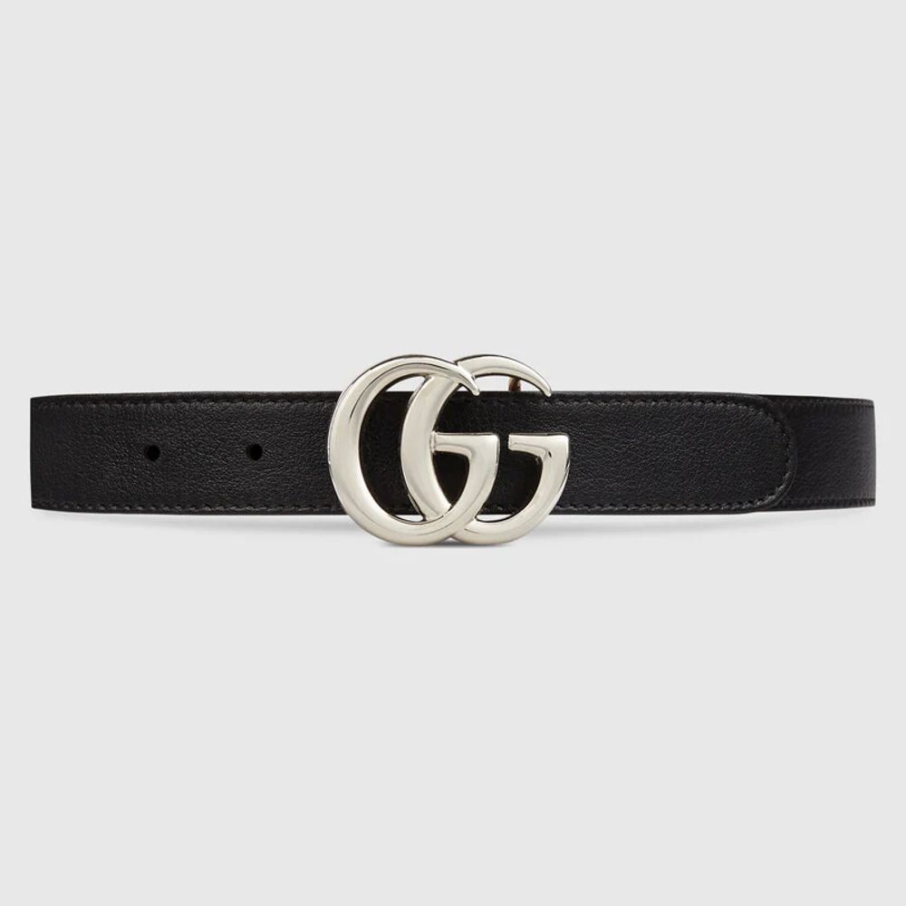 Gucci marmont belt silver buckle discount
