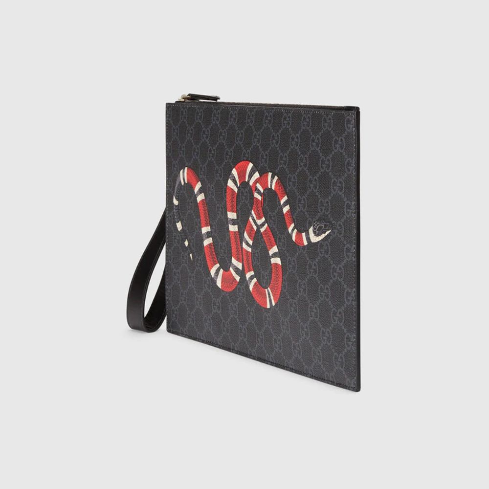 Gucci bestiary pouch with kingsnake sales