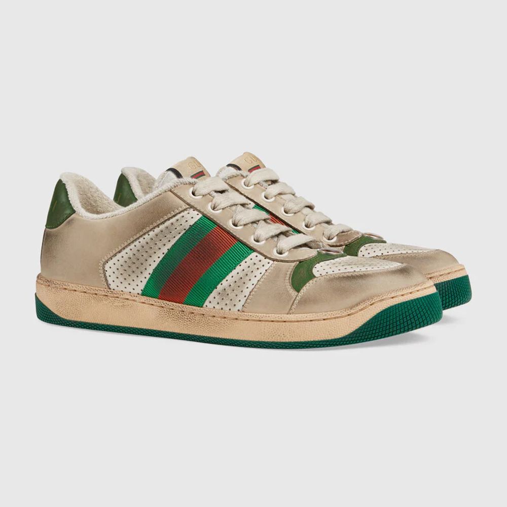 Screener leather sneaker gucci sales