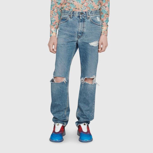 Gucci bleached jeans clearance