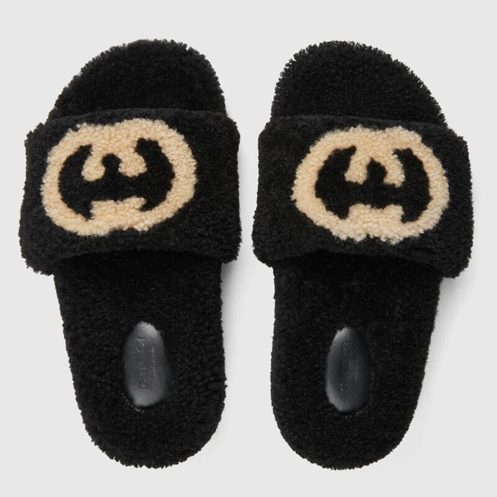 Gucci wool slides sales