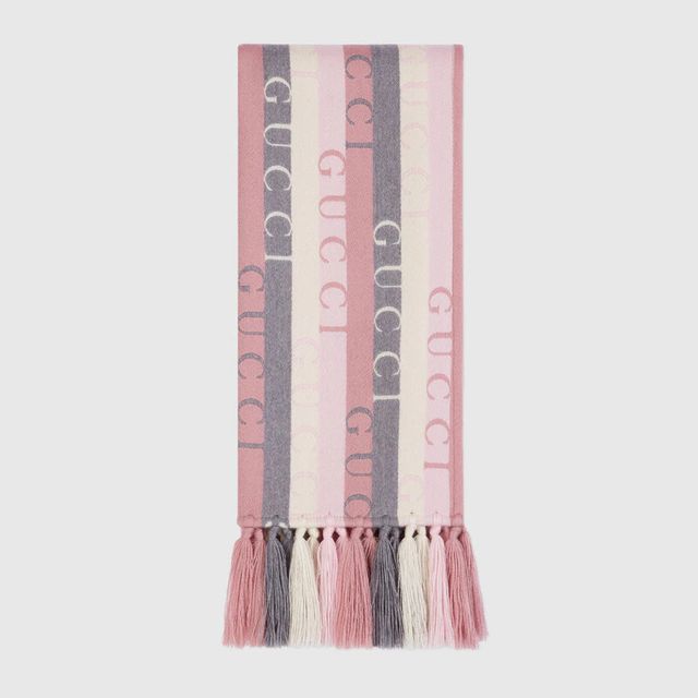 Gucci stripe wool scarf Square One