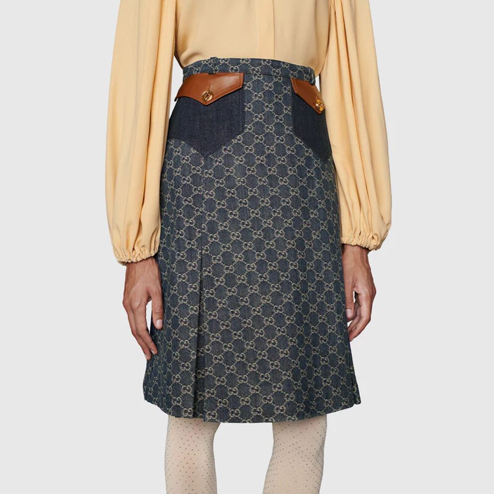 Organic denim skirt cheap