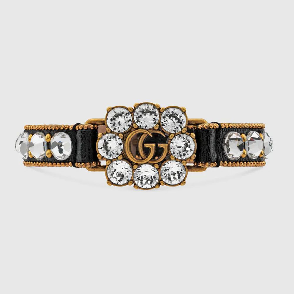 Gucci crystal hot sale double g bracelet