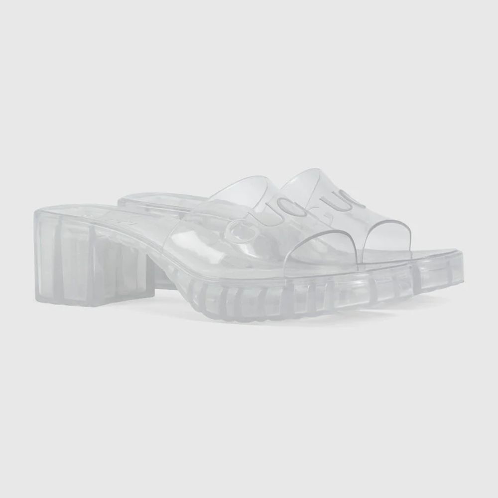 Women's slide sandal best sale with gucci logo