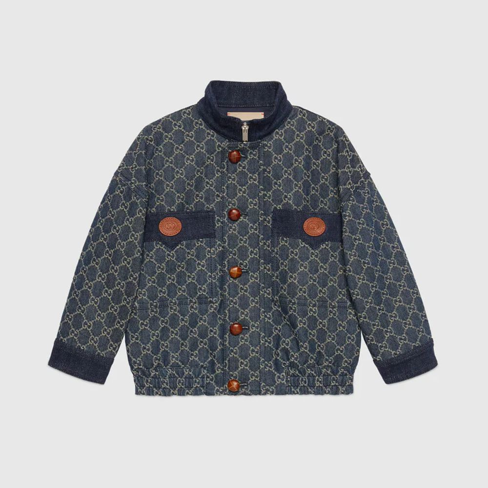 Gucci Children s GG jacquard denim jacket Yorkdale Mall