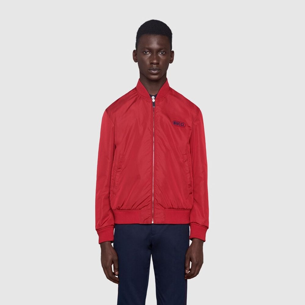Gucci Reversible GG nylon bomber jacket Yorkdale Mall