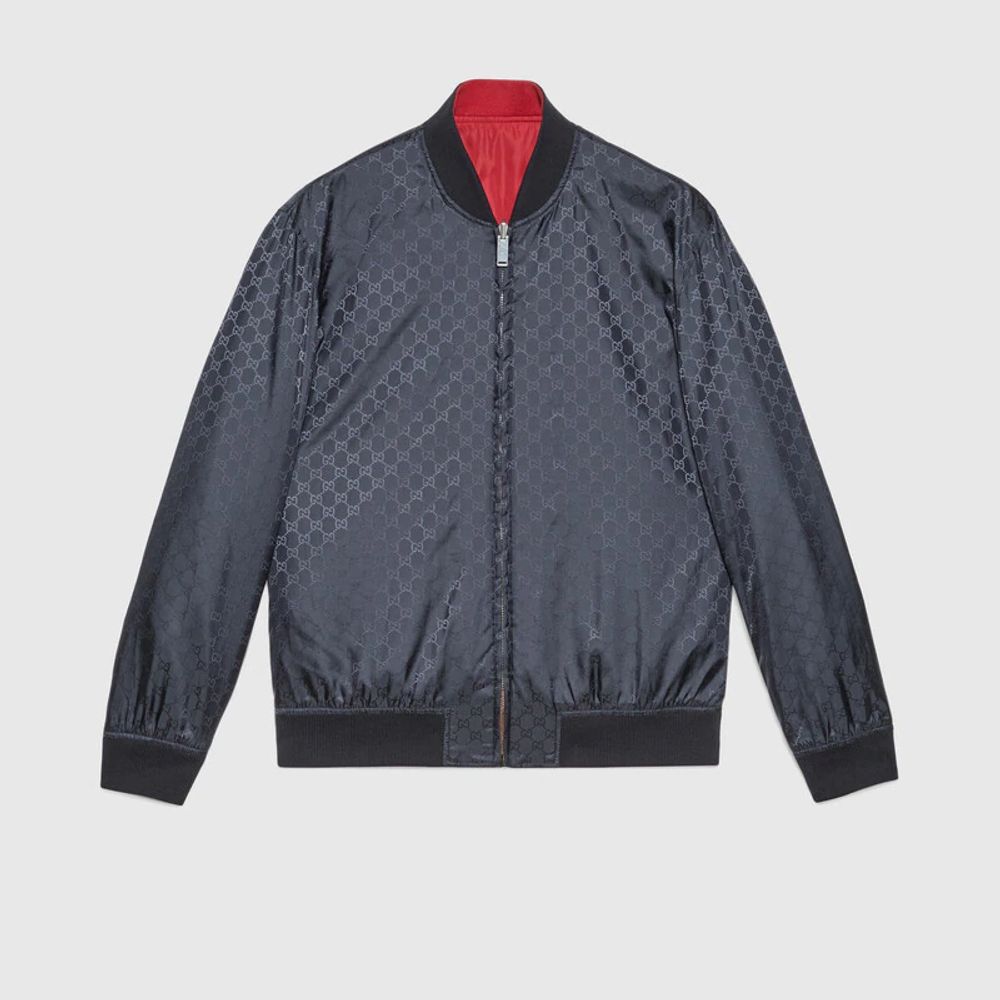 Gucci reversible gg sales jacquard bomber jacket