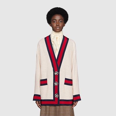 Gucci Oversize tweed cardigan jacket | Square One