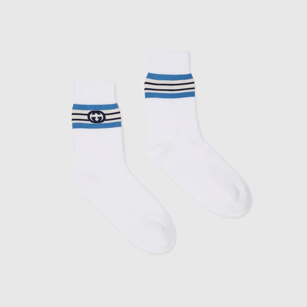 Interlocking g top socks