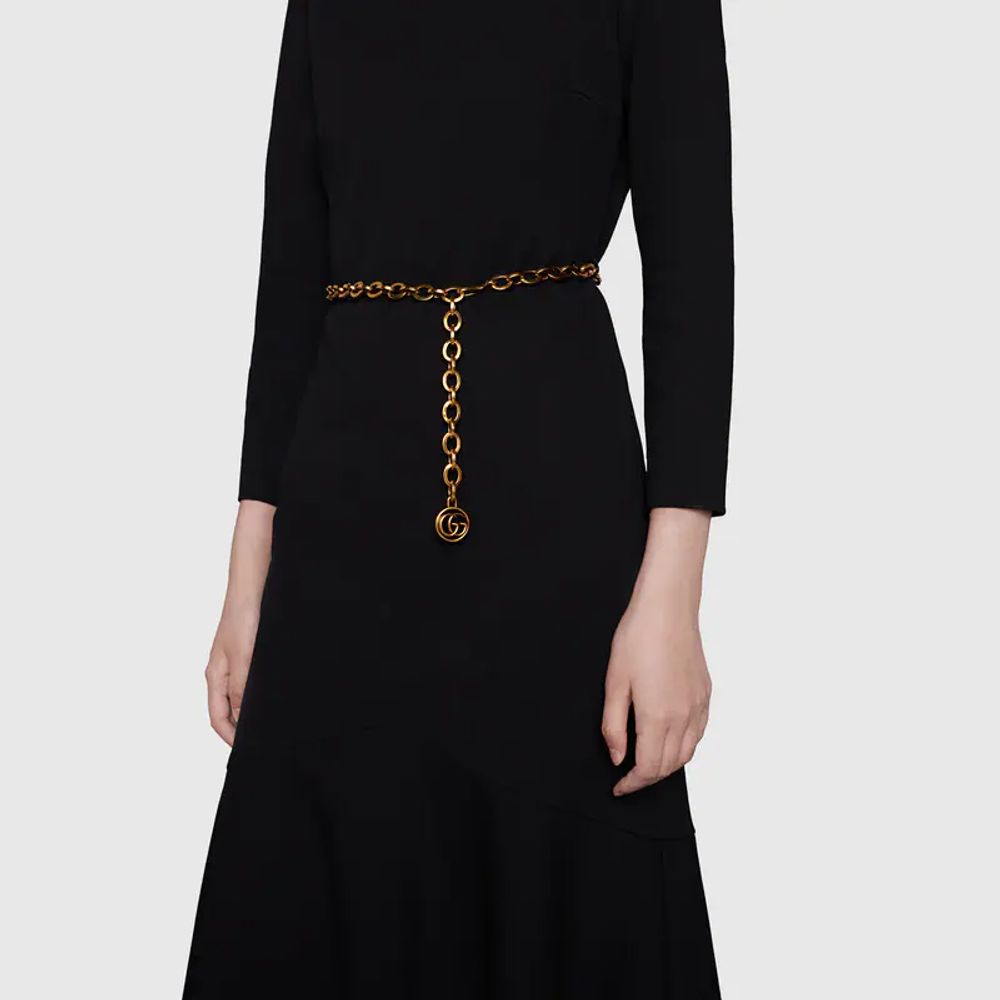 Dress with 2024 chain belt