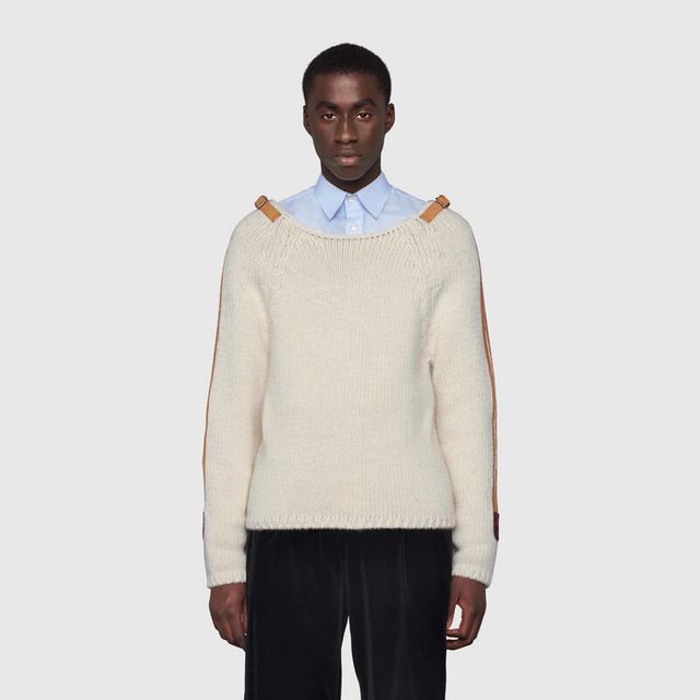 Gucci V-neck wool knit sweater | Square One