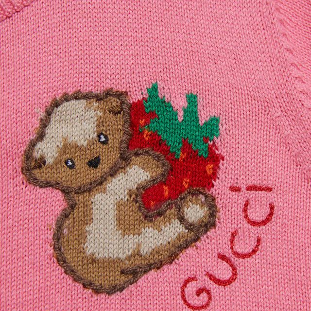 Pink gucci on sale sweater bear
