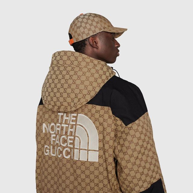 the north face x gucci down vest