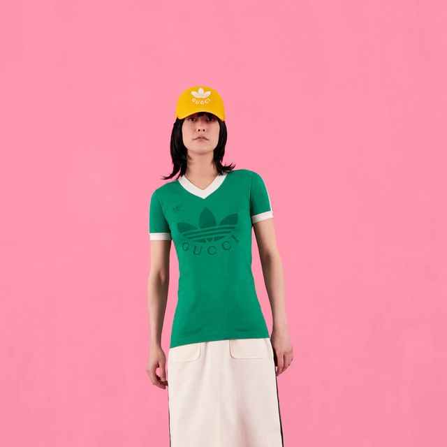 Gucci Adidas x Gucci v neck T shirt Square One