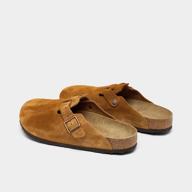Birkenstock Boston トープ　42 Birkenstock Boston Soft Footbed Taupe Suede Wide Men's Clogs
