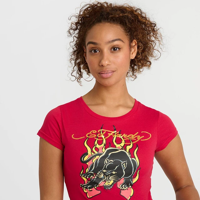 Ed Hardy Panther Snake Vintage 半袖 Tシャツ Ed Hardy Panther Snake Vintage Black T-Shirt | Zumiez