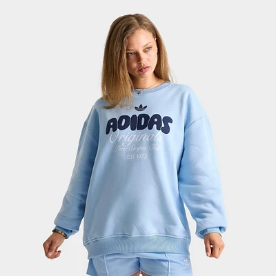 【Adidas コリア】 Brand Love Fleece Sweatshirt ADIDAS WOMENS BRAND LOVE POLAR FLEECE EMBROIDERED LOGO HALF