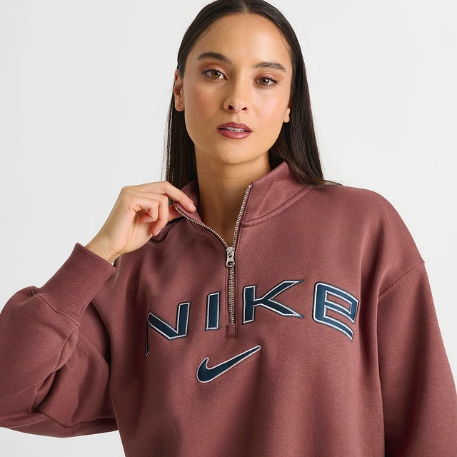 Nike Sportswear Phoenix Fleece Logo Light Orewood Quarter Nike Sportswear Phoenix Fleece Logo Light Orewood Quarter