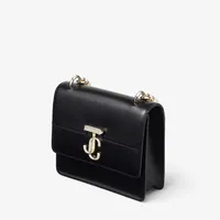 ★JIMMY CHOO★ Avenue Quad XS Crystal & pearl【多色】 Ballet Pink Box Leather Shoulder Bag with Pearl Strap