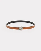 Shop Kenzo 'Boke Flower' reversible leather belt for men at