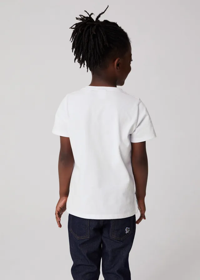 Paul Smith 2-13 Years White Ski Print Initials T-Shirt | King's Cross