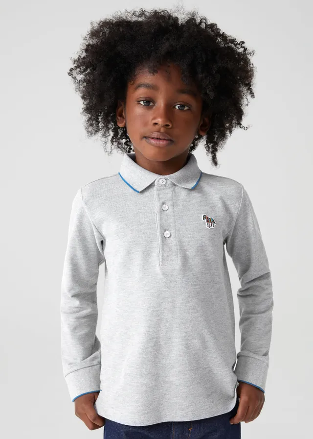 Boys long sleeve polo shirts cheap