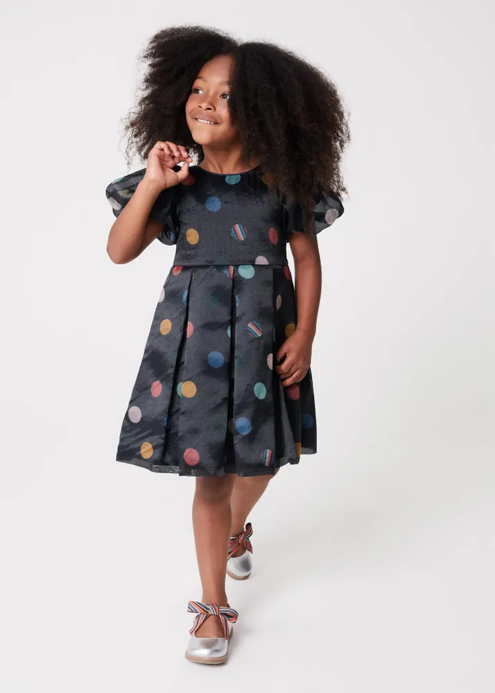 Stripe and polka dot dress top