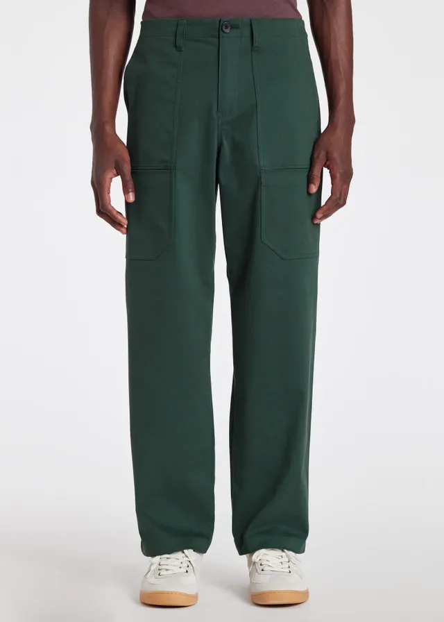 PS Paul Smith Green Stretch Cotton Work Pants King s Cross