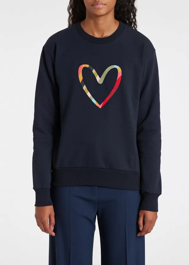 Whistles heart embroidered sweatshirt hot sale