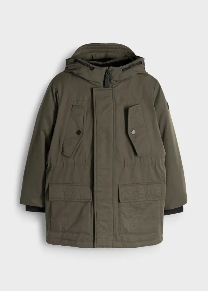 Oasis two in one parka in grey on sale