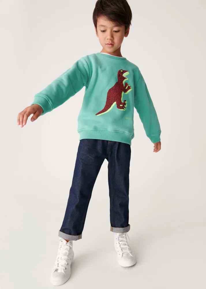 Paul Smith 2 13 Years Turquoise Dino Sweatshirt King s Cross