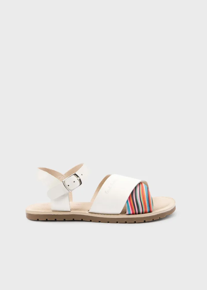 Paul Smith White Swirl Trim Sandals King s Cross