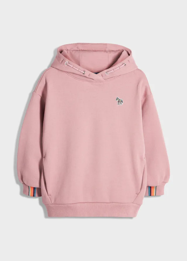 Paul Smith 2 13 Years Pink Cotton Zebra Pullover Hoodie King s Cross