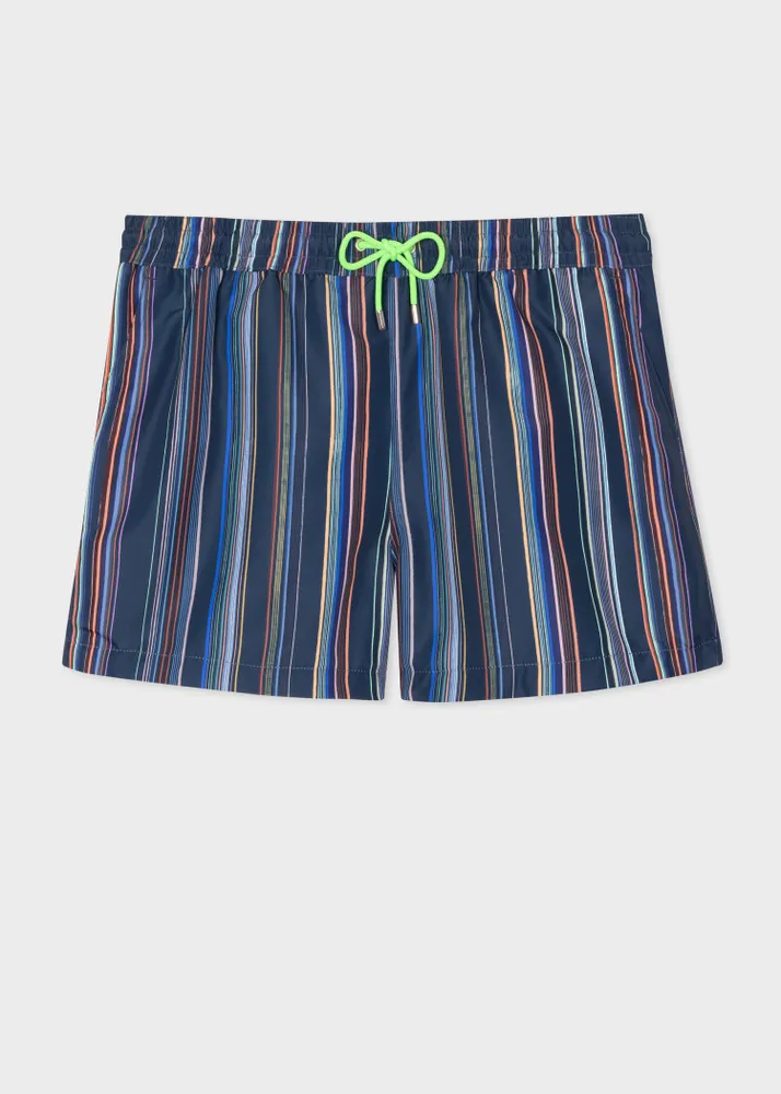 Paul smith multi hot sale stripe swim shorts