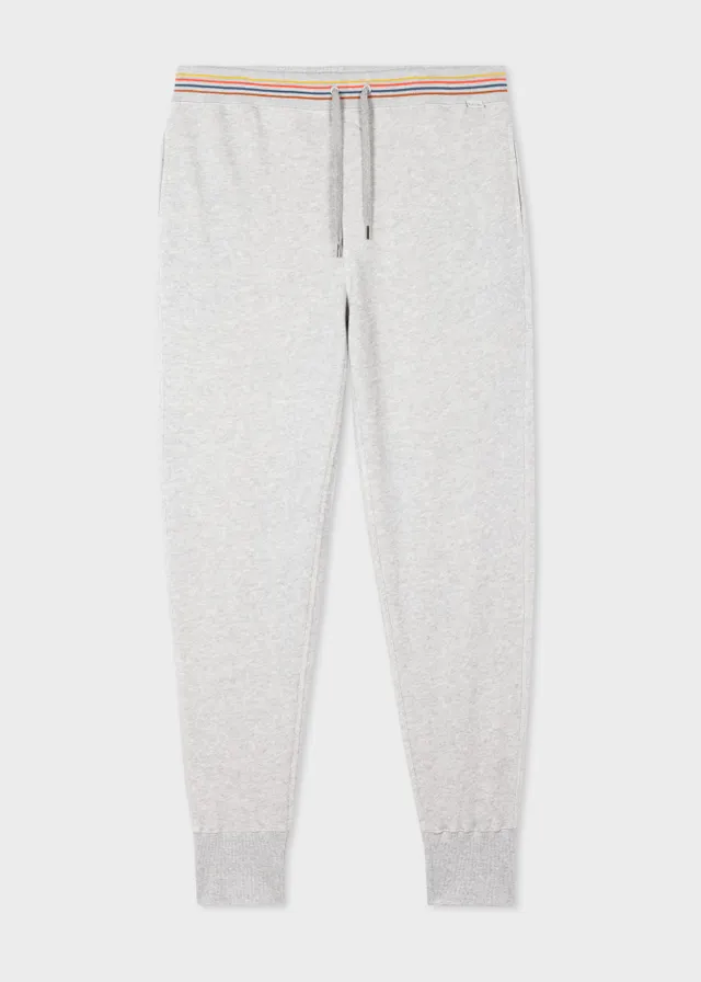 Grey sweatpants best sale with white stripe
