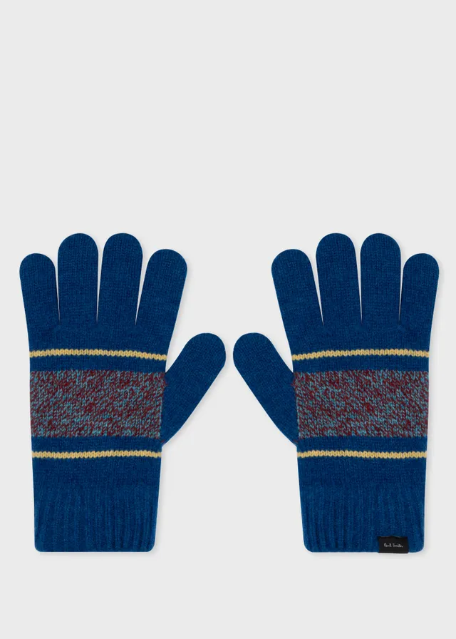 Blue online wool gloves