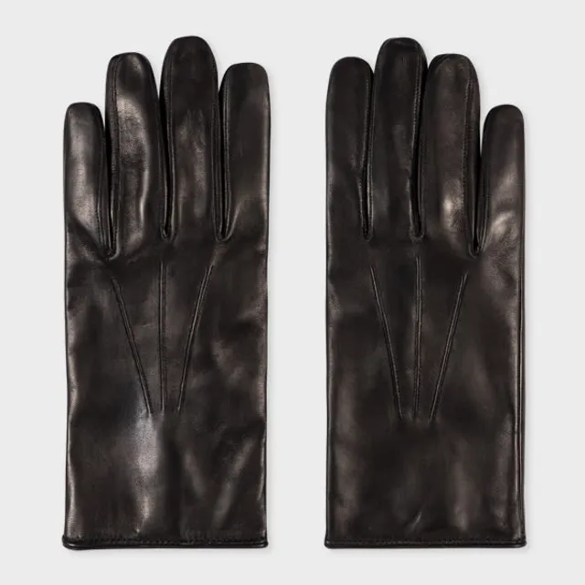 Paul Smith Black Signature Stripe Leather Gloves King s Cross