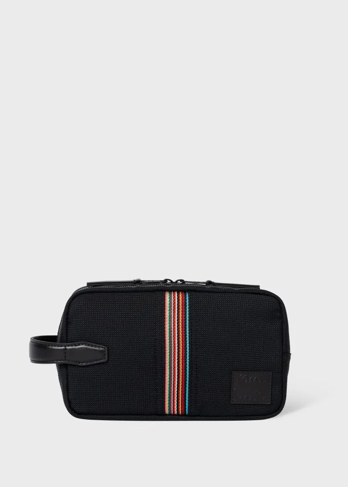 Paul Smith Black Signature Stripe Wash Bag King s Cross